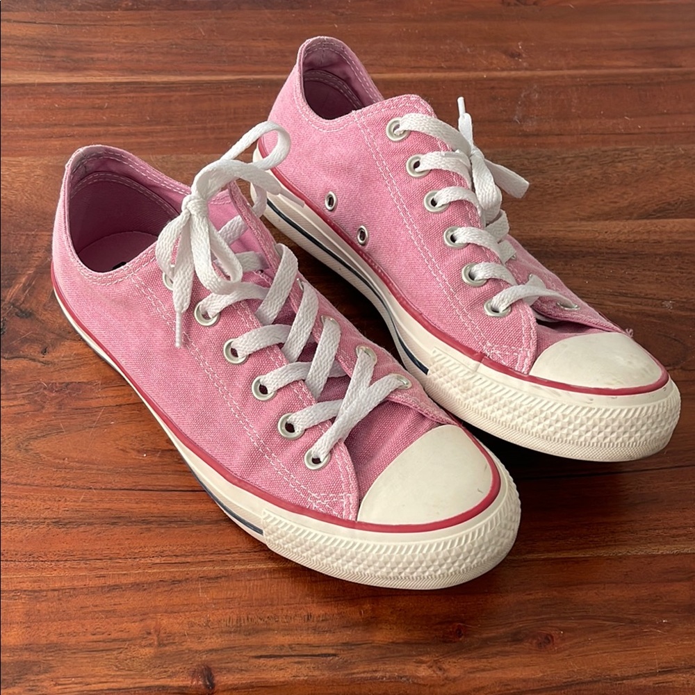 Converse Pink Low Top Canvas Sneakers